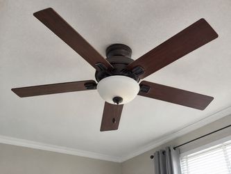 52” Ceiling Fan with Light – Dark Wood Blades