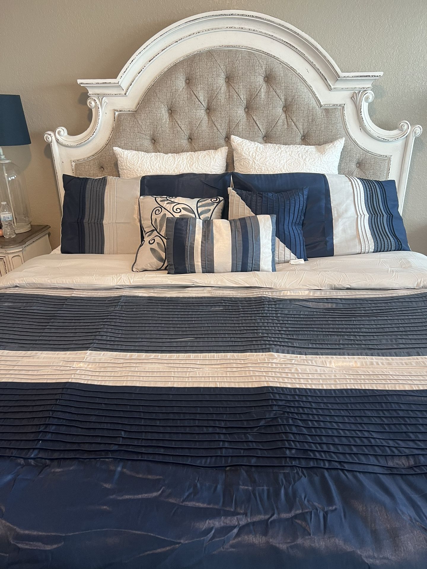 New 7 Piece King Comforter Set