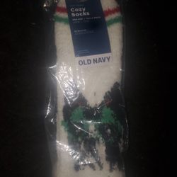New Old Navy Kids Cozy Socks - Unisex Holiday Dog Design (One Size)