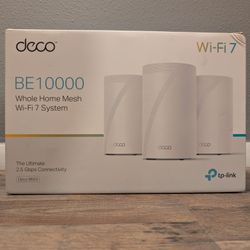 TP-Link Deco BE63 BE10000 Tri-Band WiFi 7 Mesh System with 2.5Gbps Ports MU-MIMO VPN (3 Pack)