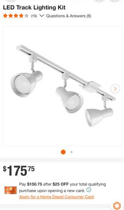 LED Track Lighting Kit – White 3-Head