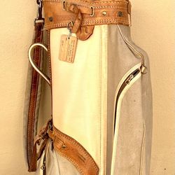 Vintage Burton Canvas & Leather Golf Bag
