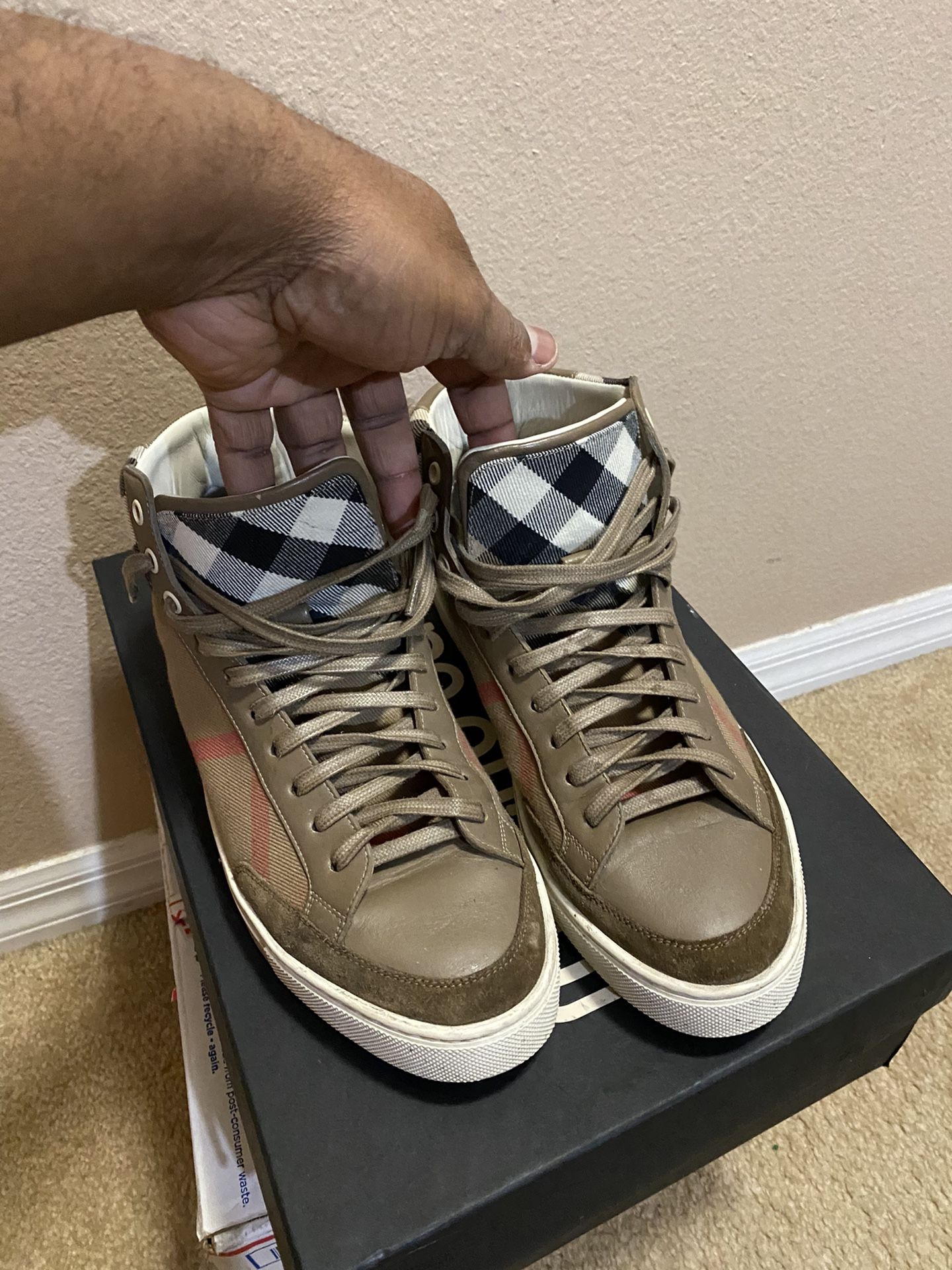 Burberry High Top Sneakers 100% Authentic