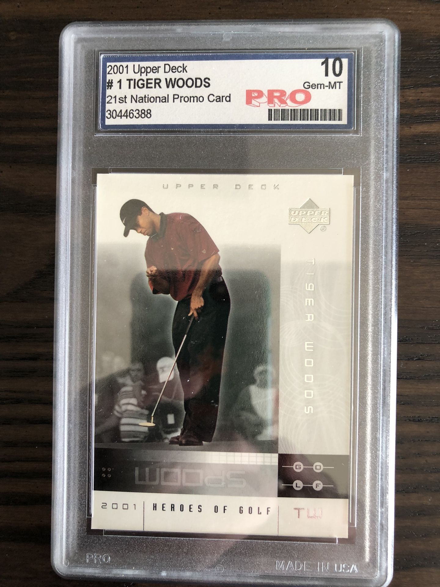 Tiger Woods - 2001 Upper Deck RC Promo - Graded 10!