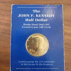 1985 Gold Plated Kennedy Half Dollar 