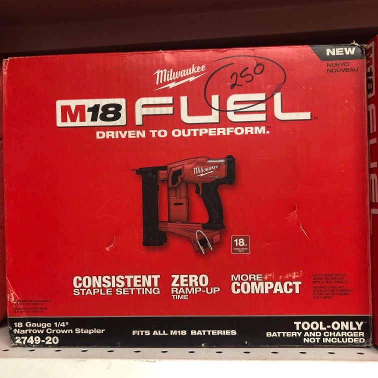 Milwaukee New 18ga Crown Stapler M18 Fuel