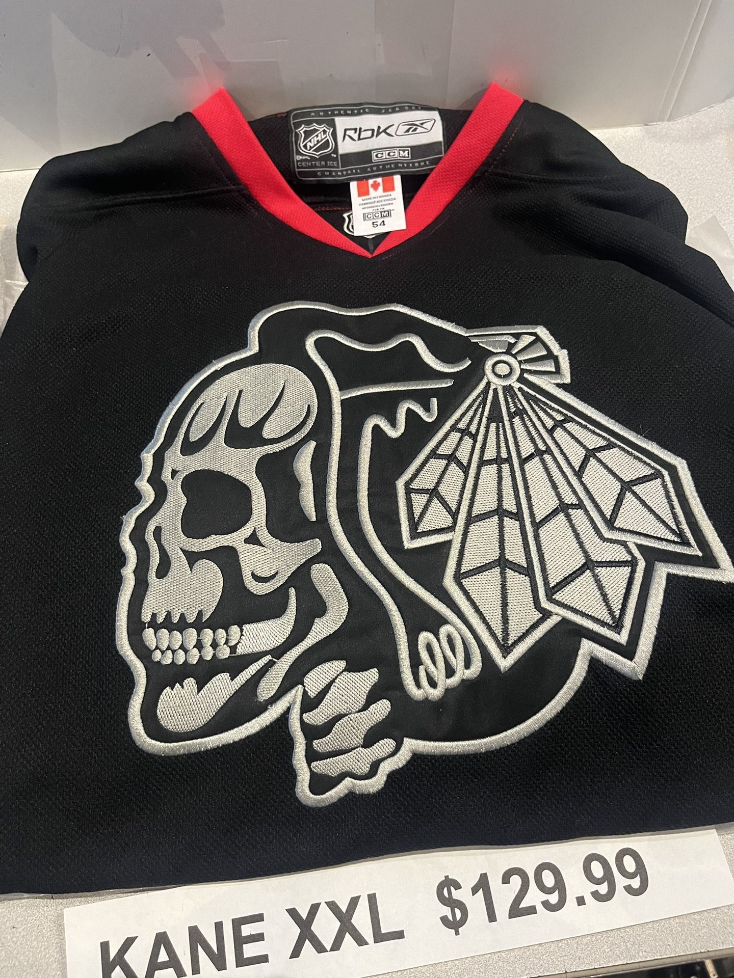 New Chicago Blackhawks skull Hockey jersey Patrick Kane #88