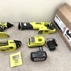 BRAND NEW RYOBI ONE+ 18V Cordless Combo Kit (3-Tool) with (1) 4.0 Ah Battery and Charger