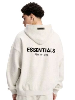 Fear Of God Essentials Hoodie Light Oatmeal