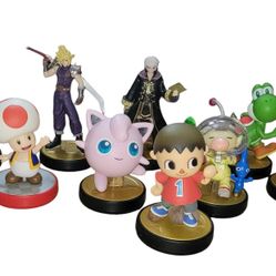 Nintendo Smash Bros Amiibo LOT Bowser Luigi Cloud Toad Switch