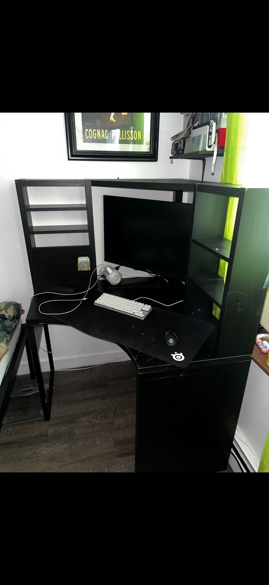 Black Corner Table / Shelves