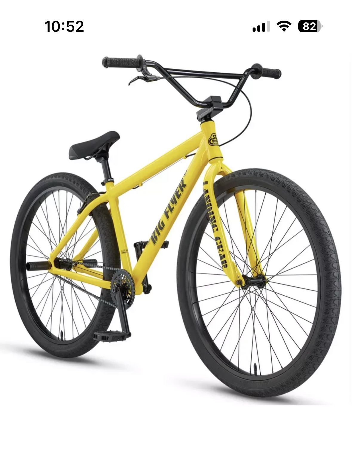 SE Bikes Big Flyer Wheel BMX Bike Yellow 29” —2 Months Old In Great Condition! 