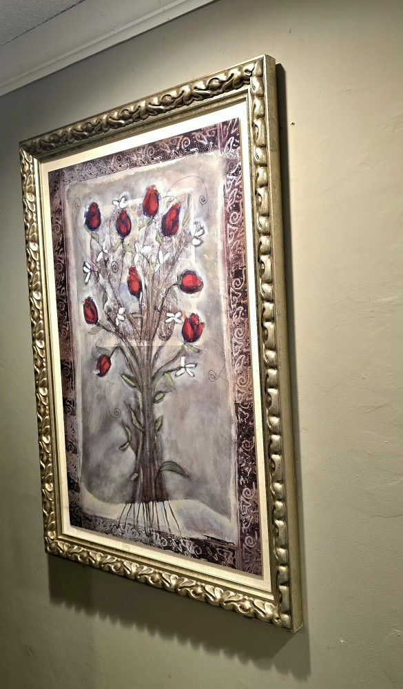 Large Art Frame Flowers Cuadro Hermoso Grande