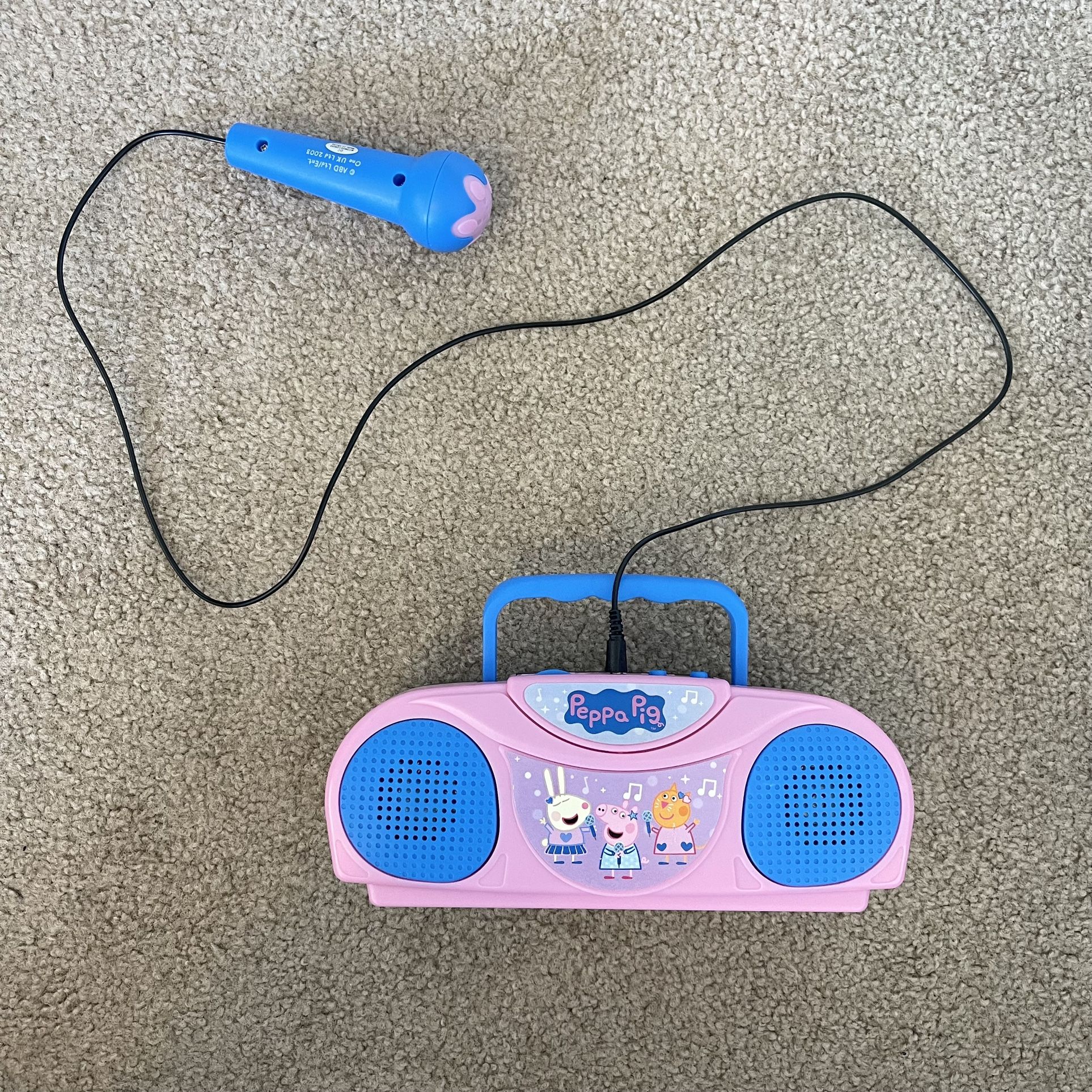 Peppa Pig Portable Radio Karaoke With Microphone