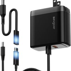 65W Dell Charger for Laptop, Dell Computer Charger USB-C for XPS, Inspiron, Latitude and Vostro Models, Power Cord 4.5 * 3.0 mm and 7.5 * 3.0 mm Compa