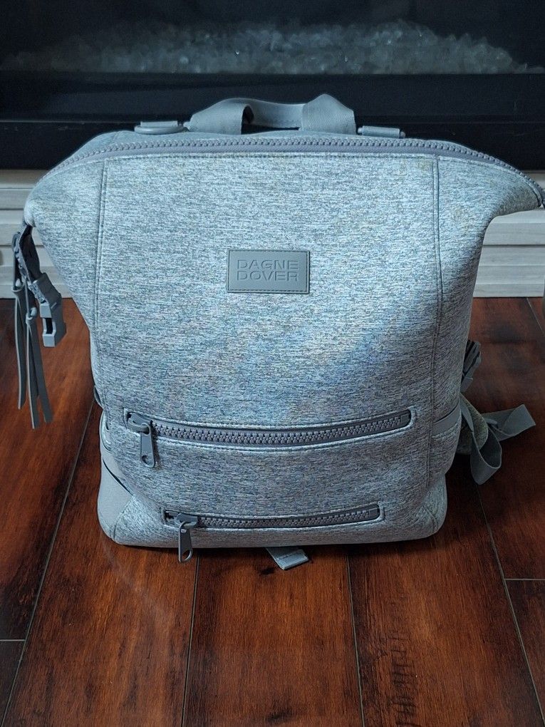 Dagne Dover Indi Heather Gray Diaper Bag Backpack Large 
