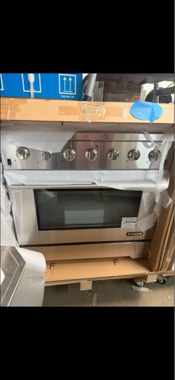 Slide stove gas range convection oven NXR 36