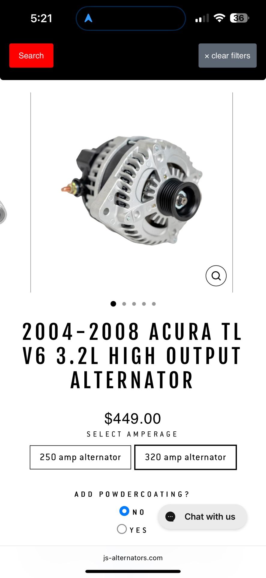 Js Alternator 04-08 TL