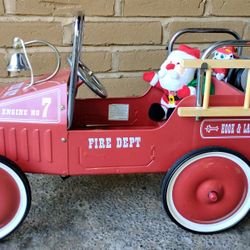 Vintage Firetruck Pedal Car