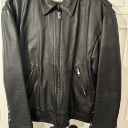 Leather Riding Jacket Heavy Espinozas Custom Made XL Harley Jacket 
