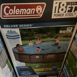 New Pool Coleman 18 X 48 With Stairs Pump Filter Deluxe 2021