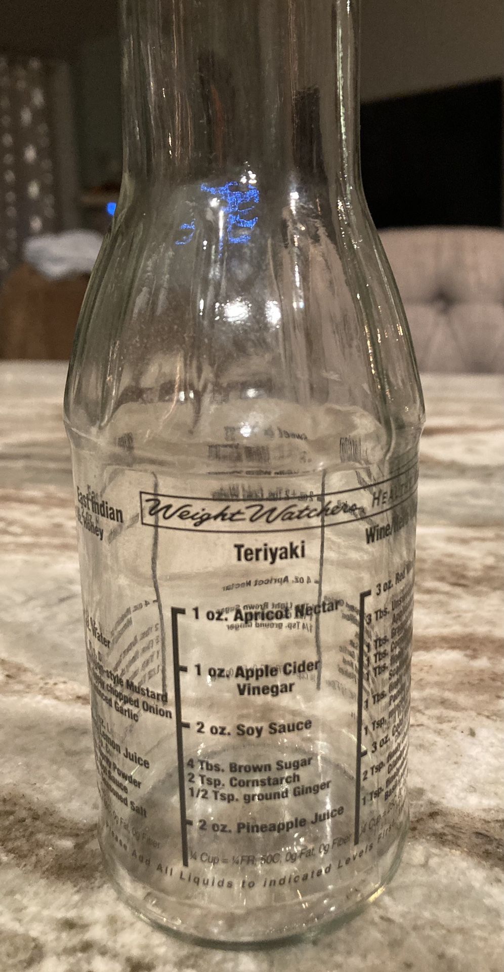 Weight Watchers Dressing Bottle With Recipes