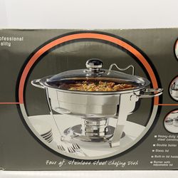 This item is a 4-Quart Stainless Steel Chafing Dish designed for professional food service