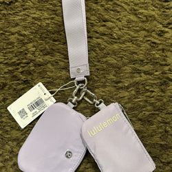 NWT Lululemon Dual Pouch Wristlet Lavender 