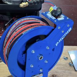 50’ retractable air hose reel kit