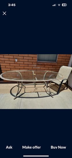  $125 Patio Table with 4 chairs, $10 Each Foot Stool, $10 Small Table 