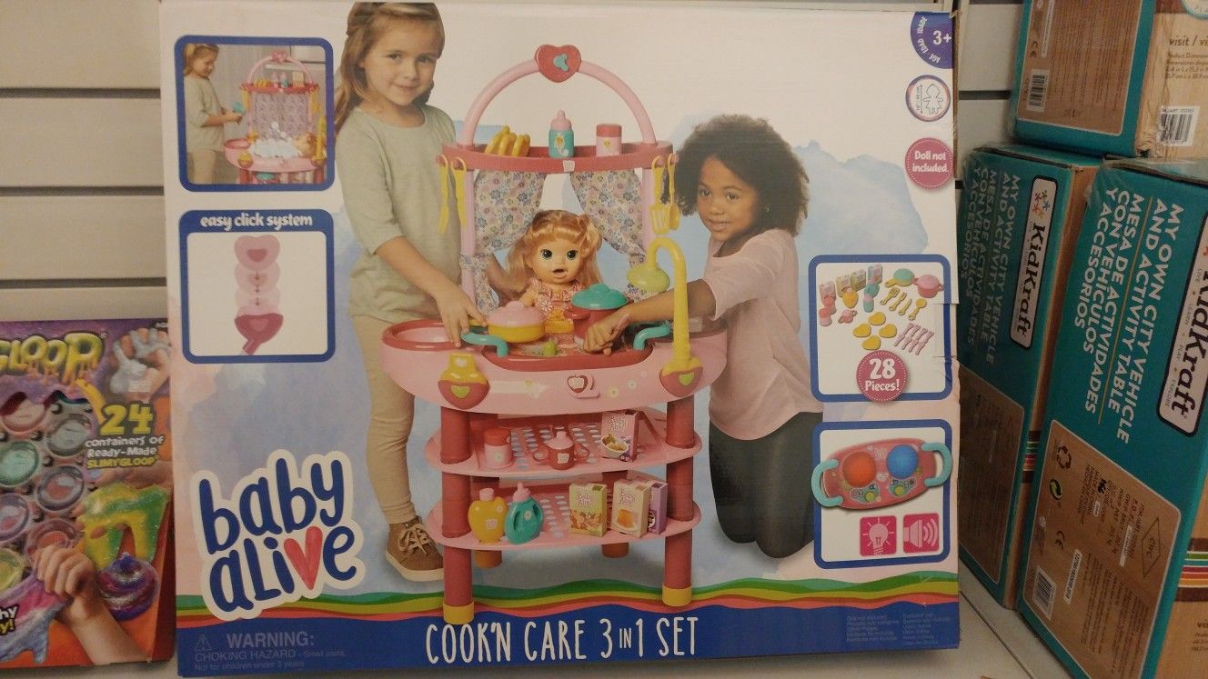 Baby Alive Cook & Care 3 in 1 Set NIB