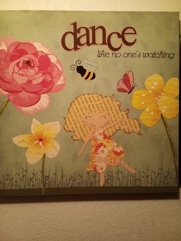 Dance Like Nobody's Watching Canvas Art Wall Hanging