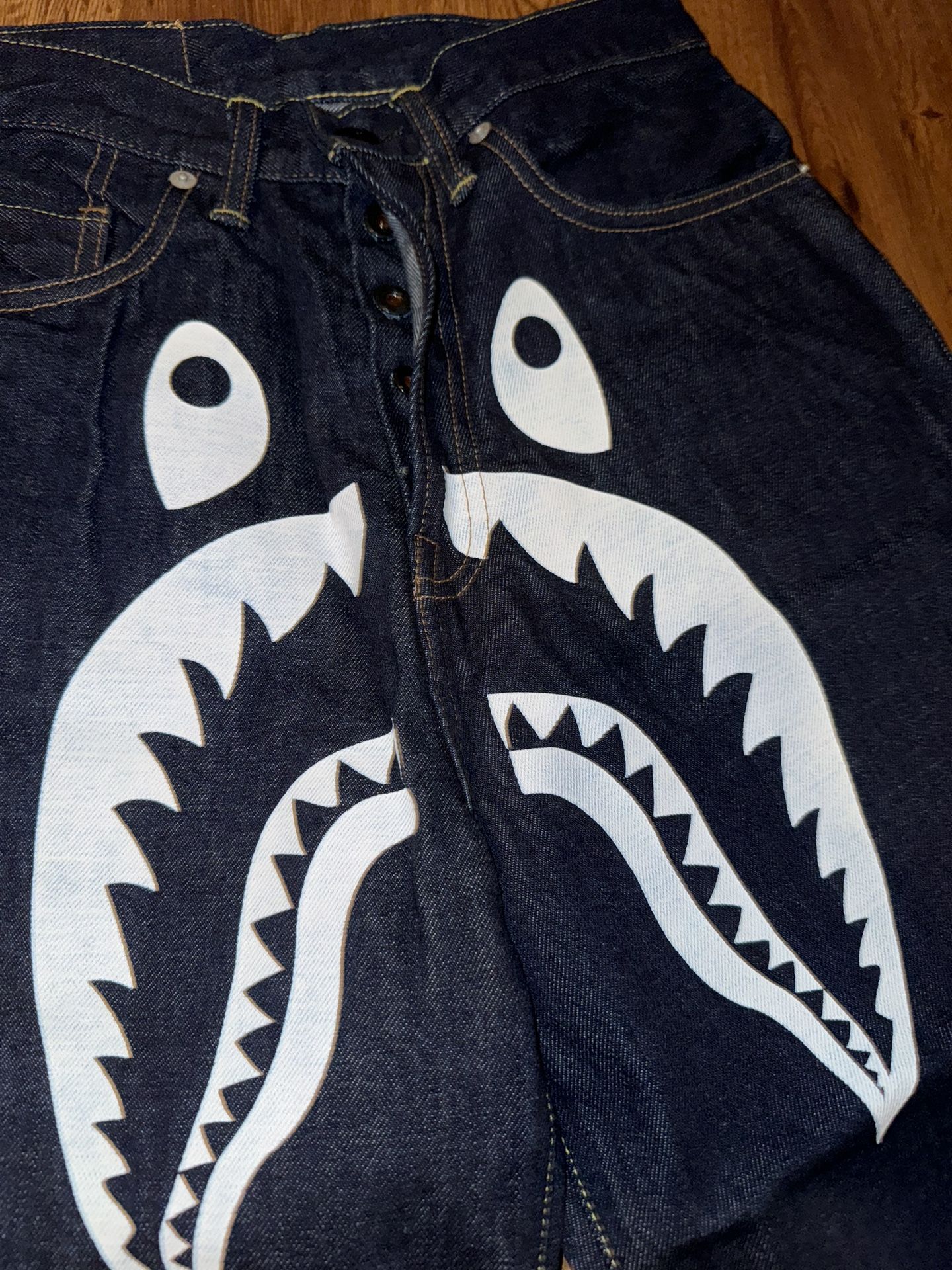 BAPE indigo denim Shorts