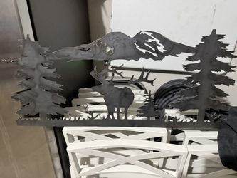 Rustic Metal Deer Wall Art