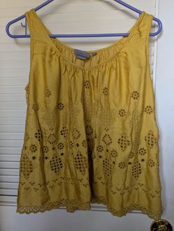 Anthropology Vanessa Virginia Sadie Eyelet Tank Top Size 6