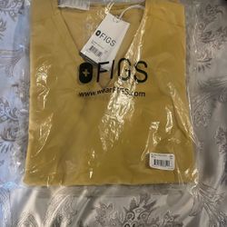 Yellow Figs Scrub Uniform Top