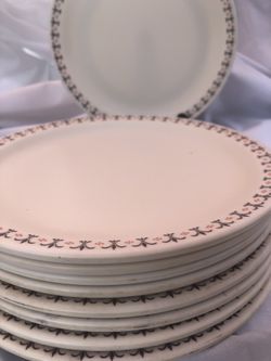 Vintage Regal Durable 1960’s plastics designer 9 plates Dallas Texas