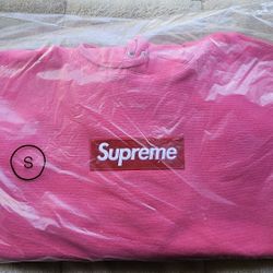 NEW IN HAND + RECEIPT | Supreme Box Logo Hooded Sweatshirt - Magenta Size Small bogo pullover s sweat shirt sweater hoodie