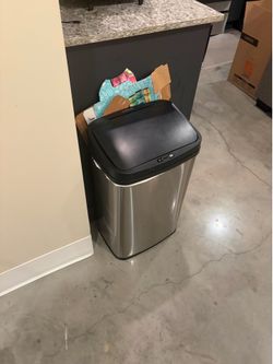 Automatic Silver Trash Can