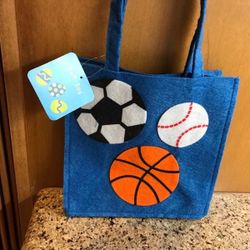Sports themed felt bags
