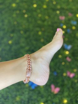 Rose gold anklet