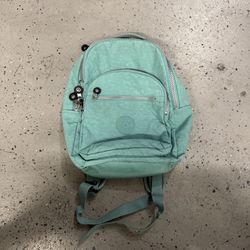 Kipling Blue Nylon Mini Backpack Multiple Zip Pockets Adjustable Strap