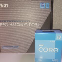 MSI Motherboard & Intel i3 12th Gen