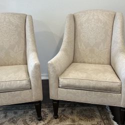 Ethan Allen  - 2 Wingback Accent Chairs 