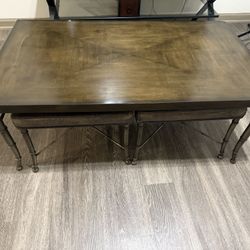 Living Room Center Table With Two Stools 