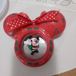 Enesco Mickey Unlimited Red  Ears Mickey Mouse Christmas Ornament Disney 4"