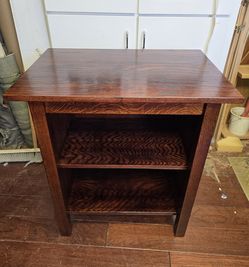 Nightstand 27" long, 18" deep, 30" tall.