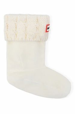 Hunter Boot Socks Fleece Lined Cream Cable Knit tried on never worn out size XL