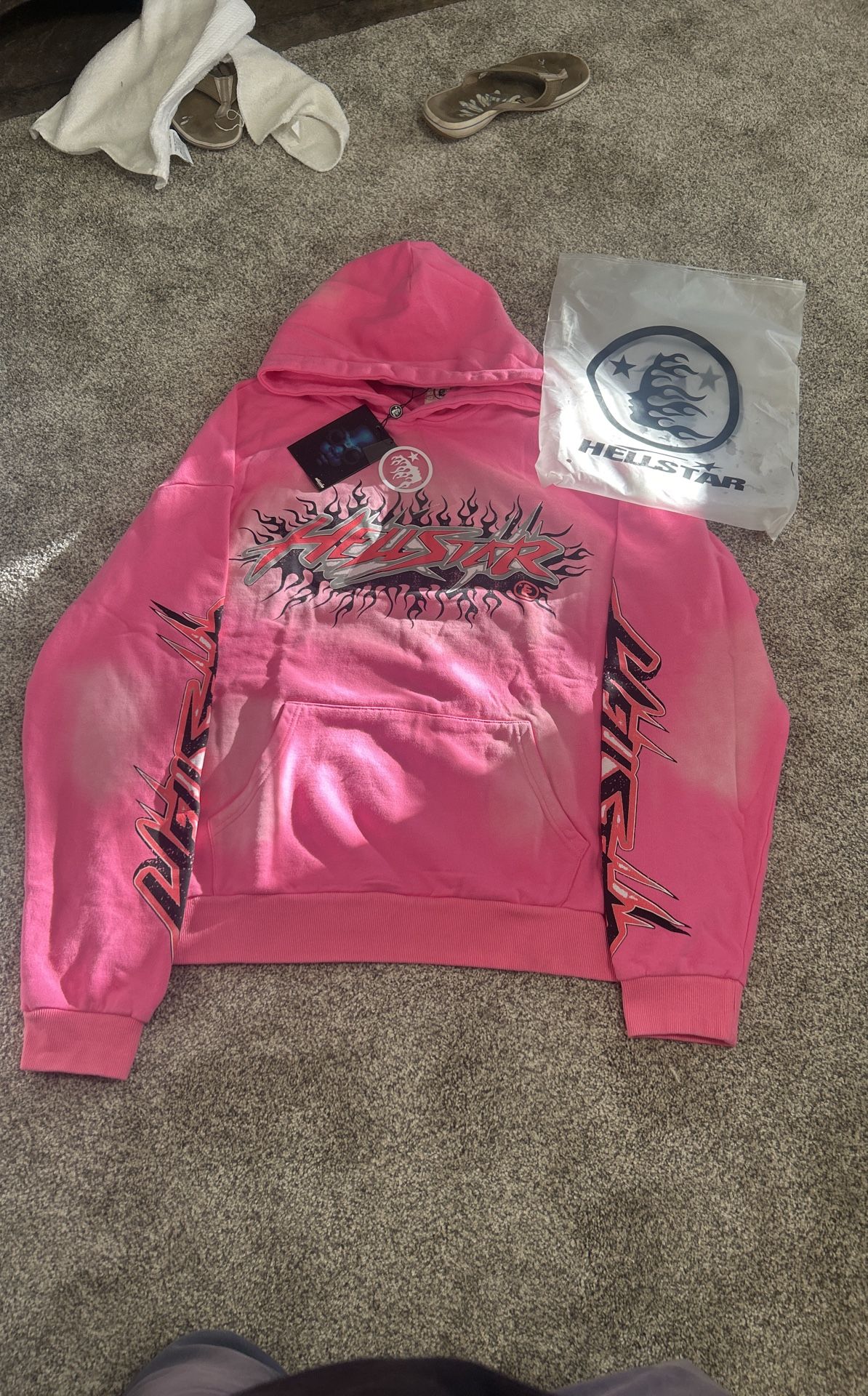 Hellstar Hoodie Pink XL Brand New