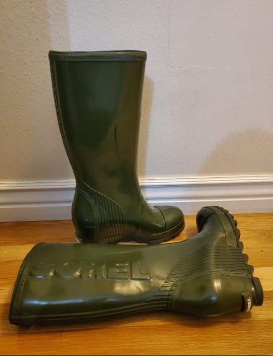 Sorel Joan Tall Wedge Rain Boots Size 8